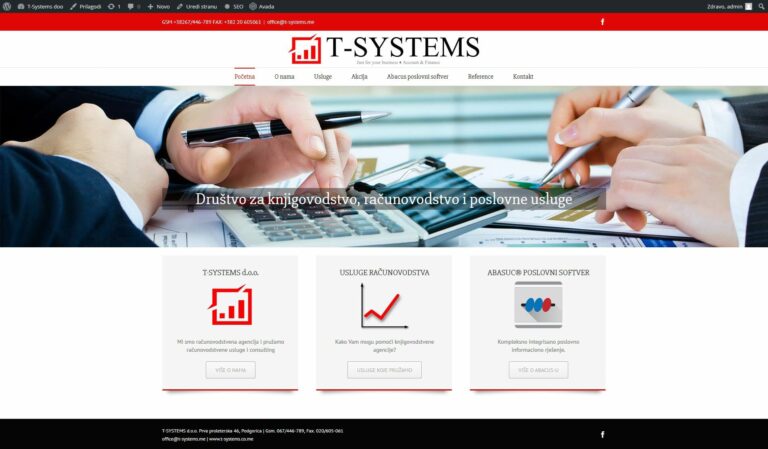izrada sajta za knjigovodstvenu agenciju