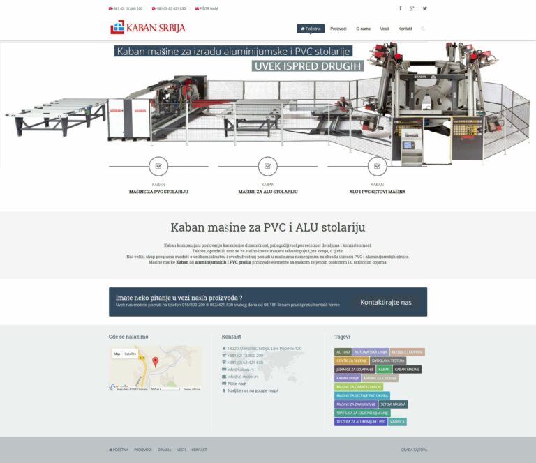 izrada sajta za kaban masine