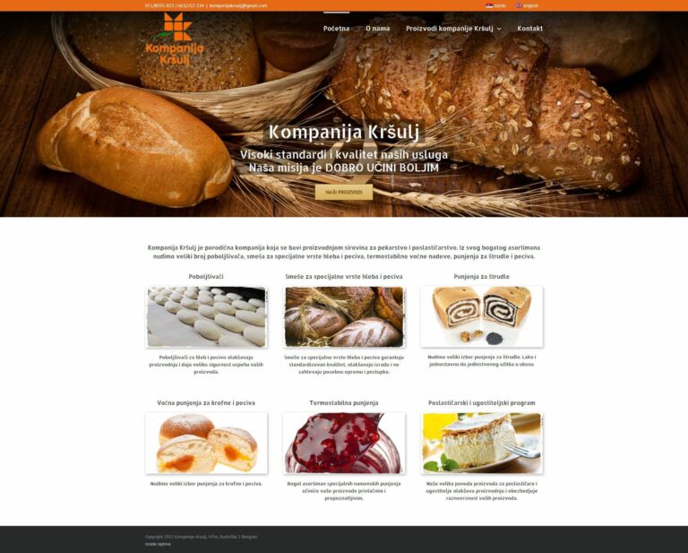 izrada sajta za kompaniju Krsulj
