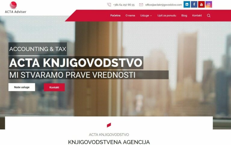 knjigovodstvena agencija acta knjigovodstvo
