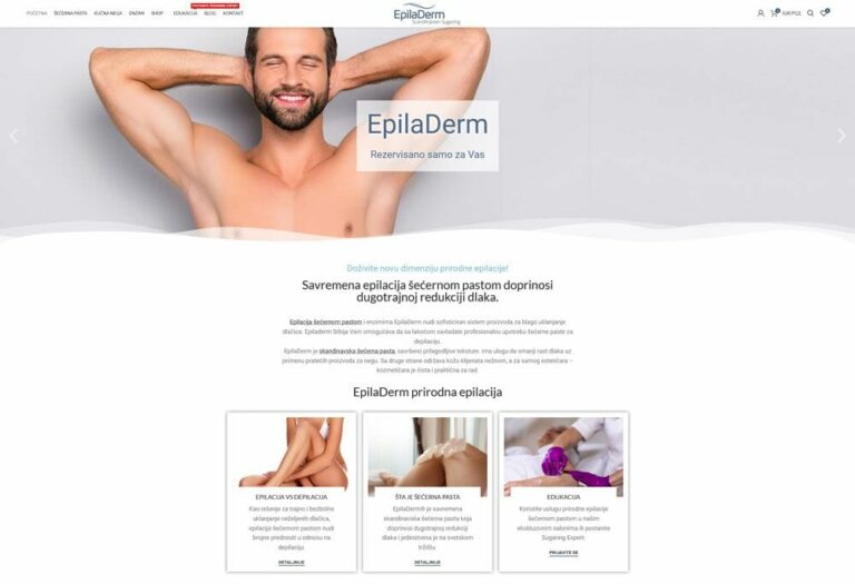 izrada sajta epiladerm secerna pasta