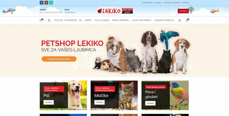 izrada sajta za pet shop