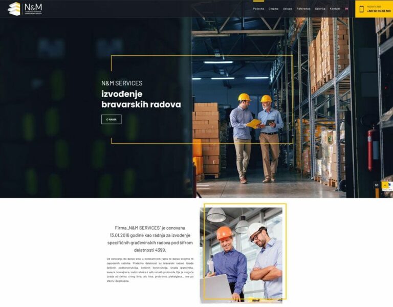 izrada sajta za nm services