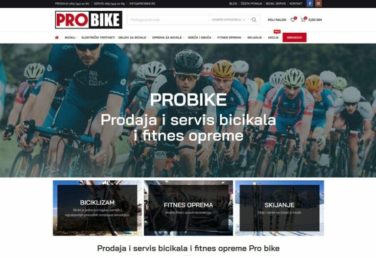 izrada online prodavnice za prodaju bicikala