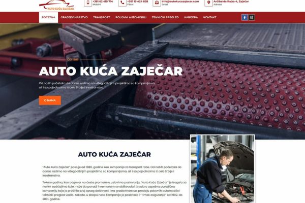 sajt za auto kucu zajecar